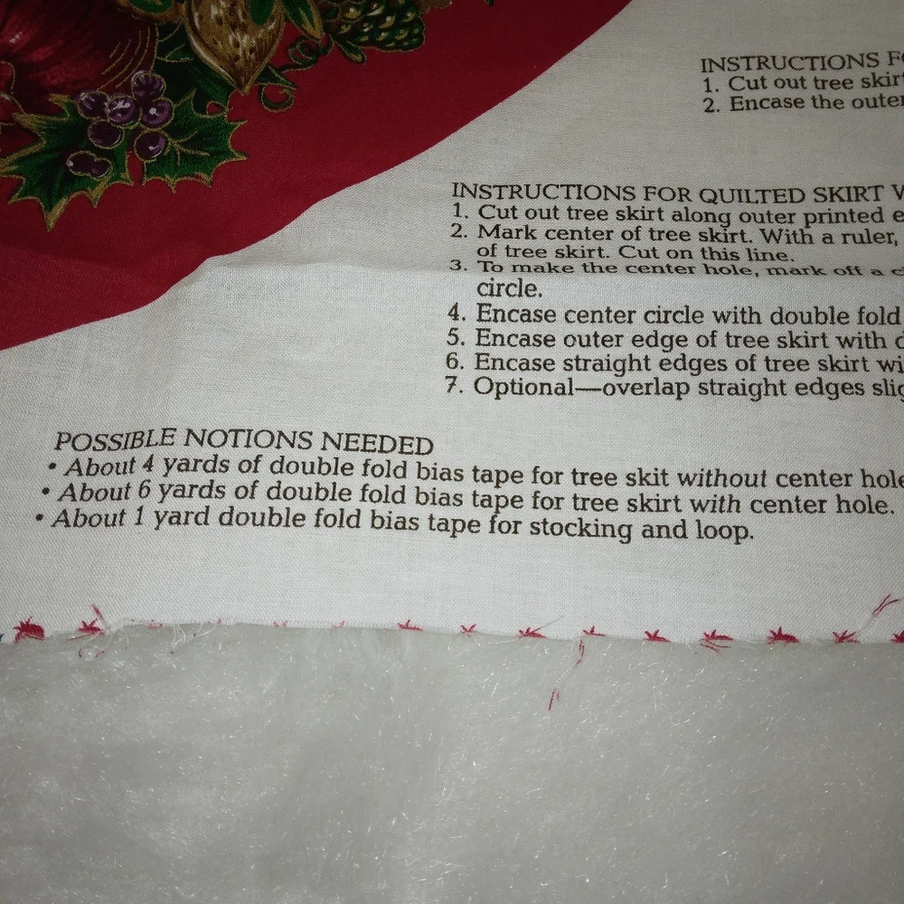 FABRIC Christmas Orchard Tree Skirt ans stocking See & Sew panel